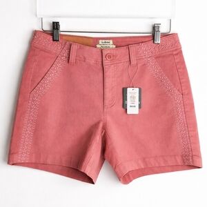 NWT L.L. Bean Favorite Fit 6" Pink Chino Shorts Size 2